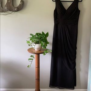 Bridesmaid formal black dress chiffon SAMPLE